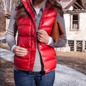 JCrew shiny puffer vest